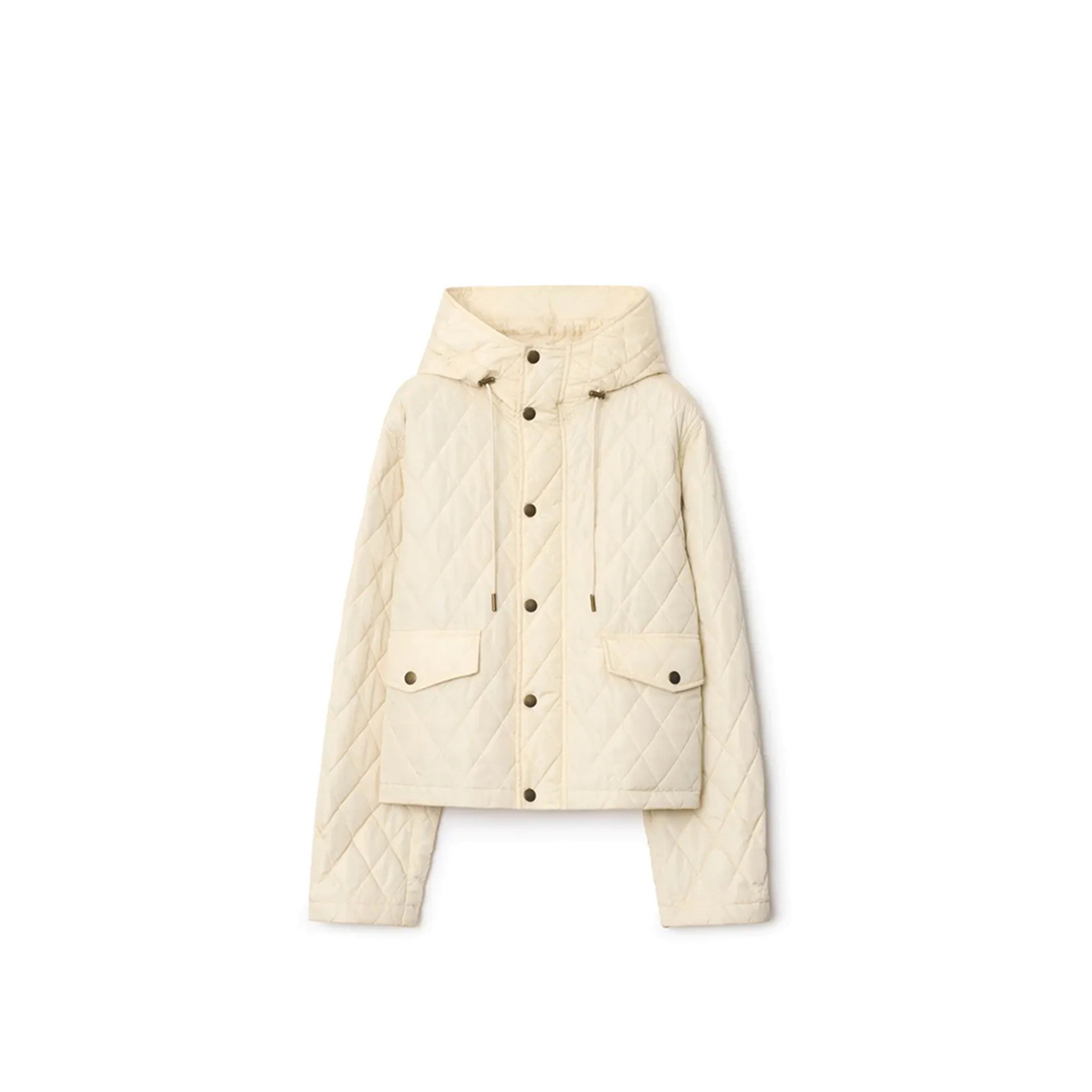 BURBERRY CROPPED NYLON QUILTED JACKET WITH HOOD 81103271